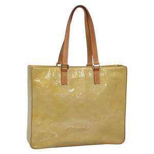 LOUIS VUITTON Monogram Vernis Columbus Tote Bag Beige M91023